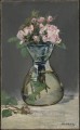 Musgo Rosas En Un Florero Flor Impresionismo Edouard Manet